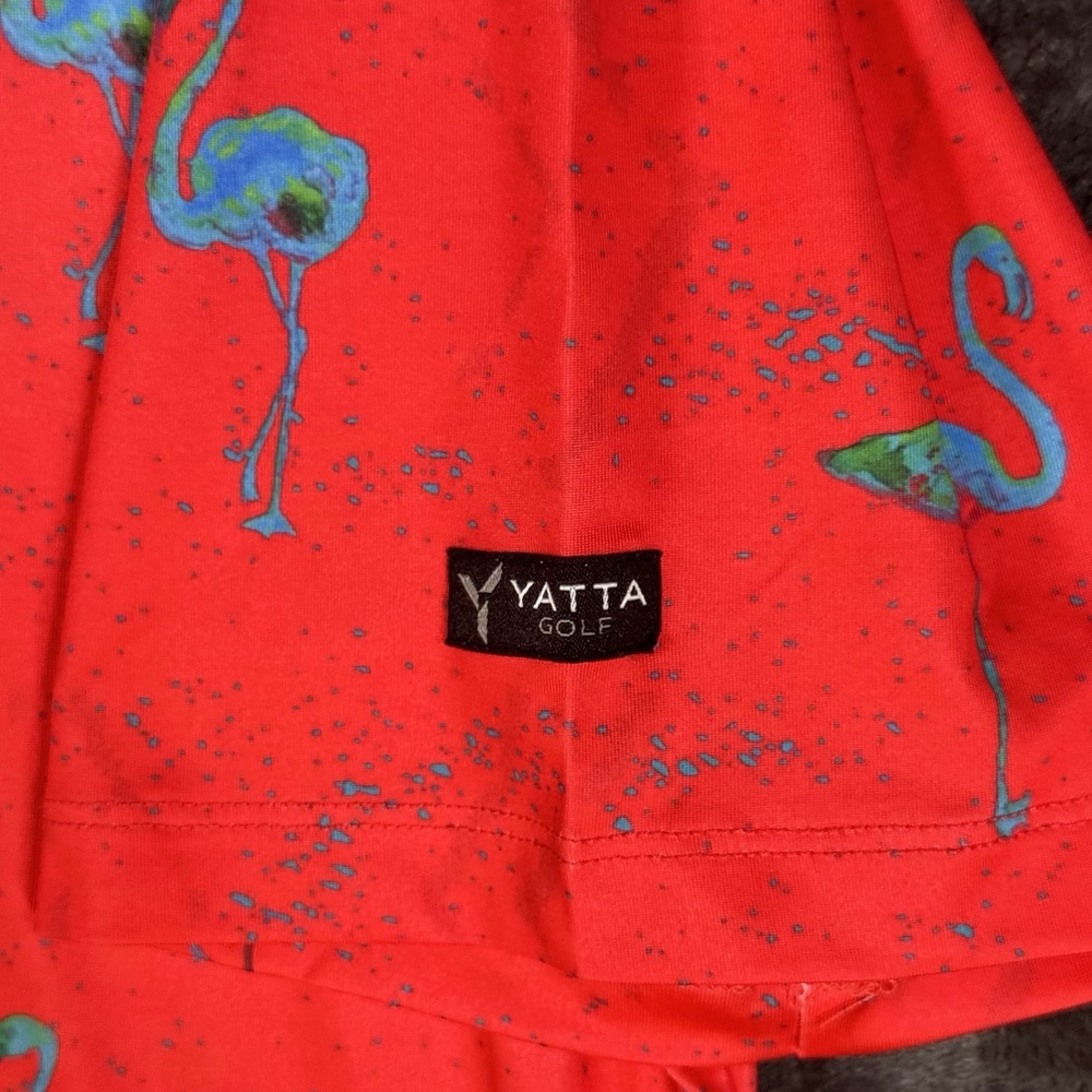 NWT YATTA Golf Polo Men's XL Flamingo Shirt  Preppy New With Tags - Picture 6 of 10